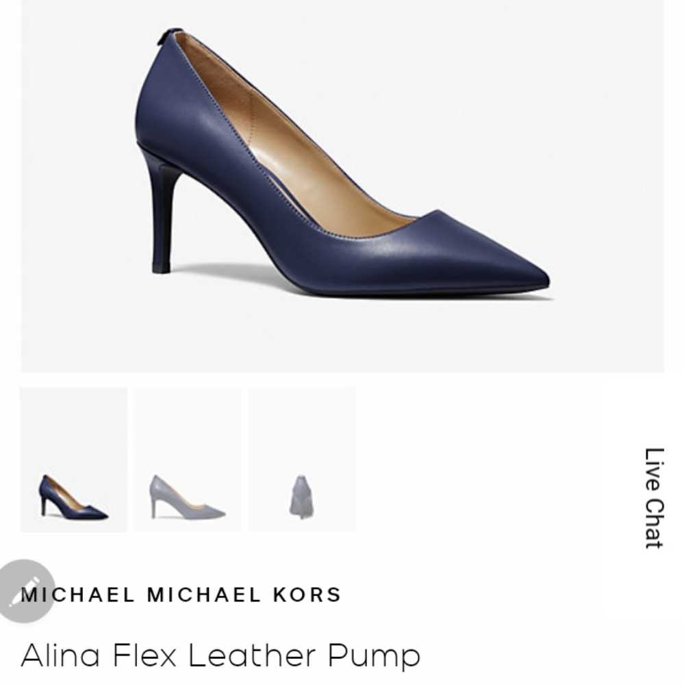 Michael Kors Alina Navy Blue pointed pump, size 6